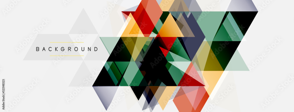 Mosaic triangles geometric background. Techno or business concept, pattern for wallpaper, banner, background, landing page Mosaic triangles geometric background. Techno or business concept, pattern for wallpaper, banner, background, landing page