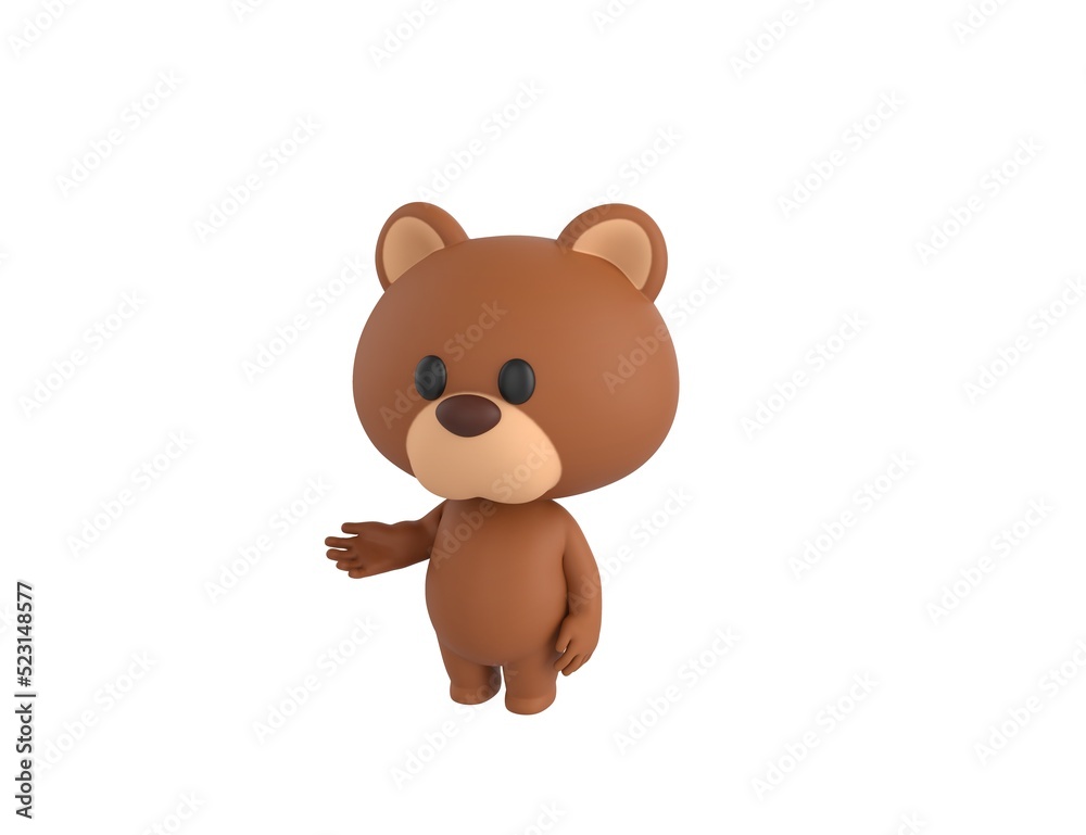 Little Bear character introducing in 3d rendering. Little Bear character introducing in 3d rendering.