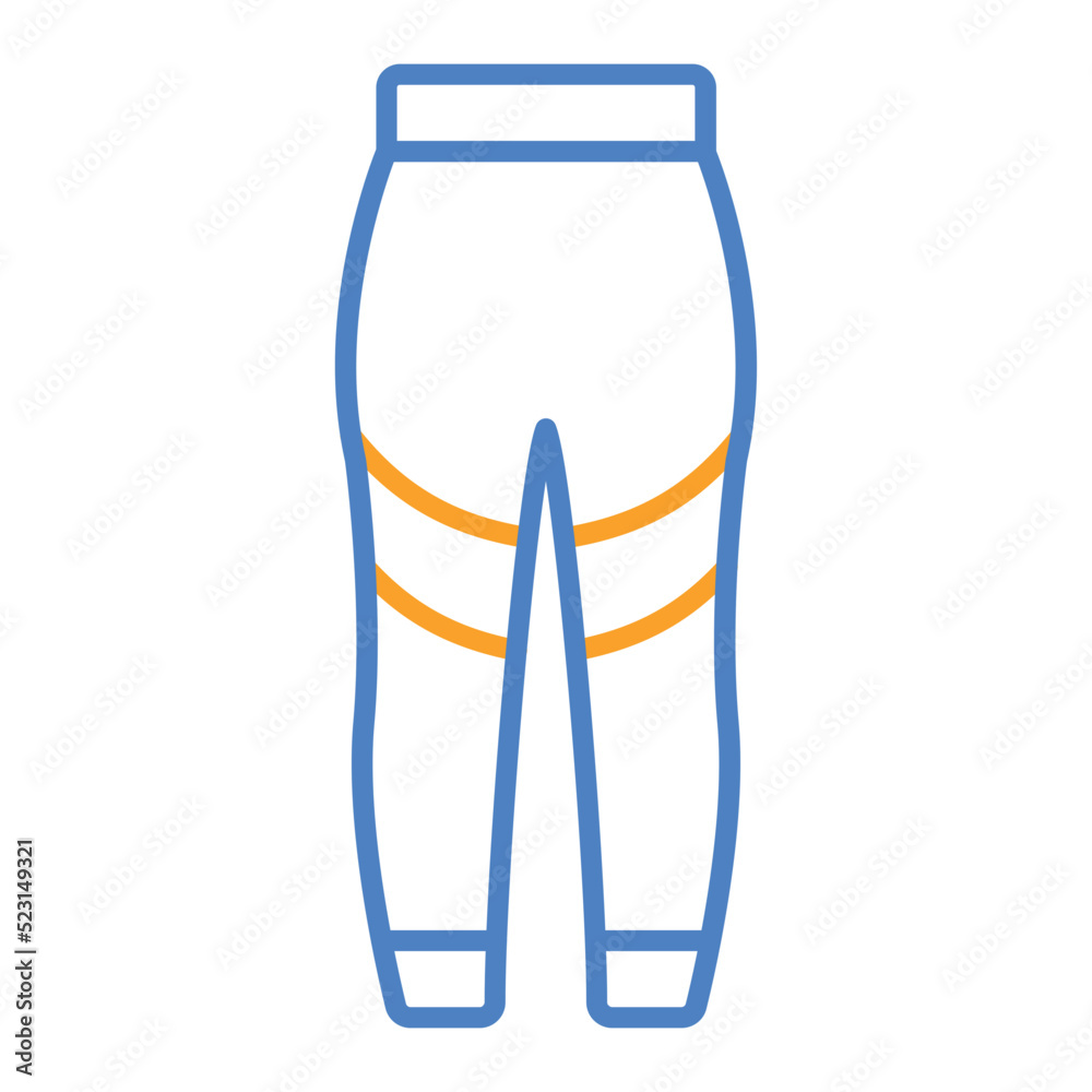 Leggins Blue And Orange Line Icon Leggins Blue And Orange Line Icon