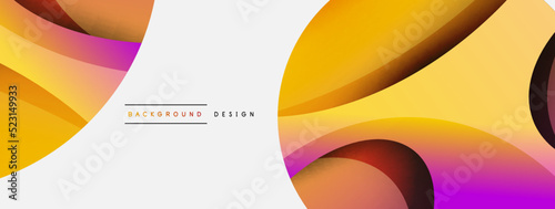 Creative geometric wallpaper. Minimal abstract background. Circle and wave composition vector illustration for wallpaper banner background or landing page