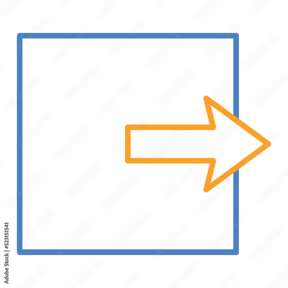 Logout Blue And Orange Line Icon Logout Blue And Orange Line Icon