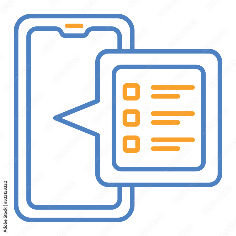 To Do List Blue And Orange Line Icon To Do List Blue And Orange Line Icon