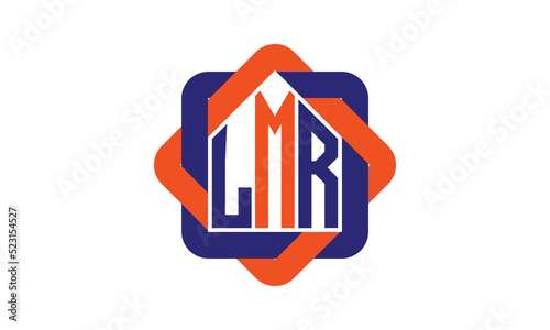 LMR three letter real estate logo with home icon logo design vector template | construction logo | housing logo | engineering logo | initial letter logo | minimalist logo | property logo | photo