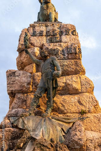 Palma de Mallorca, Spain. Monument to James I of Aragon the Conqueror, in Placa d'Espanya photo