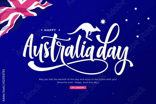 happy australia day illustration background