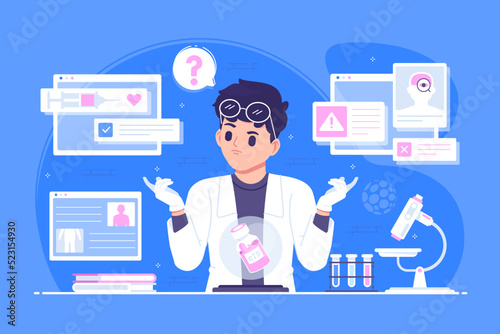 vaccine side effects concept illustration