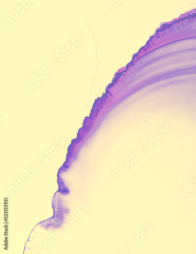 Wedding Card Template. Yellow Pastel Fluid Water.