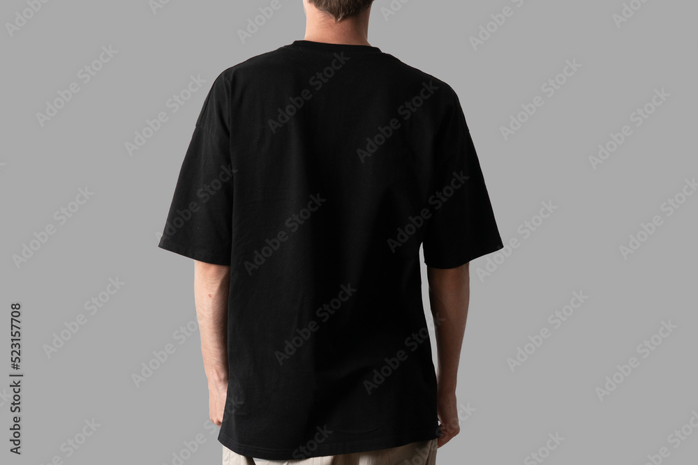 Blank male oversize t shirt mockup isolated stock photo adobe stock