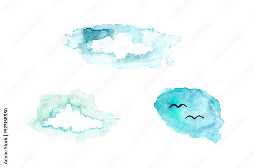 Fototapeta premium watercolor clouds