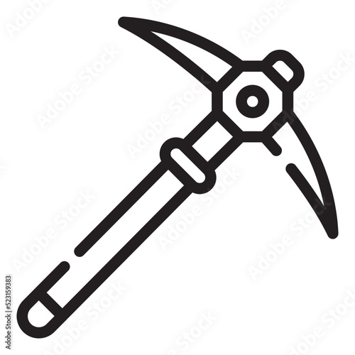 pickaxe line icon