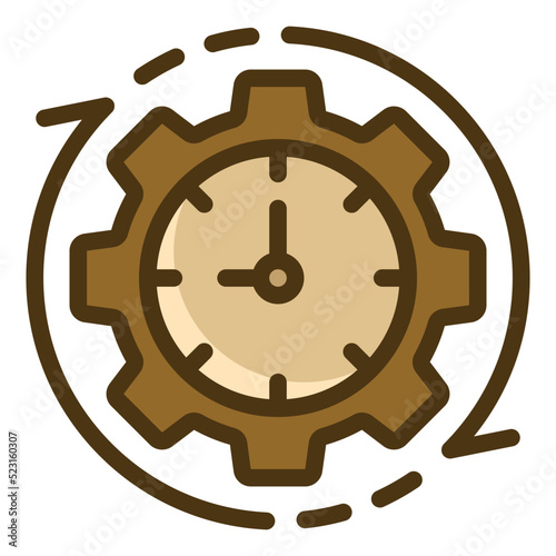 working hours gradient icon