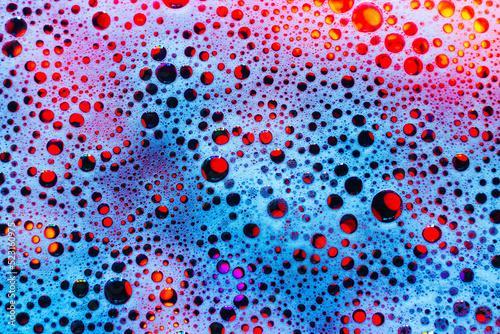 Abstract rainbow background. Colored soap foam texture. Gel foam with bubbles