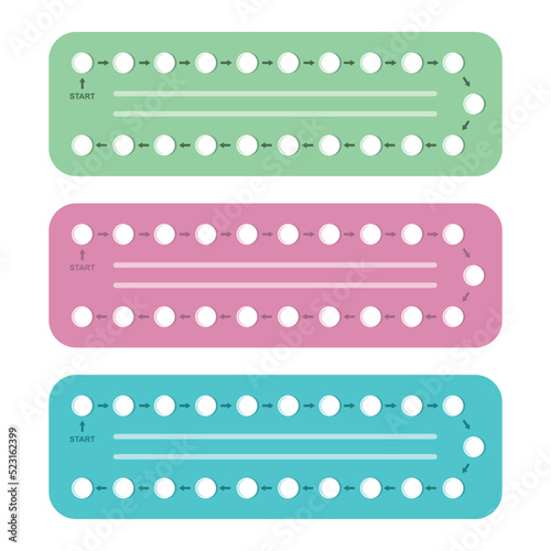 birth control pills info graphic isolated on white
