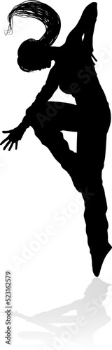 A woman street dance hip ho...