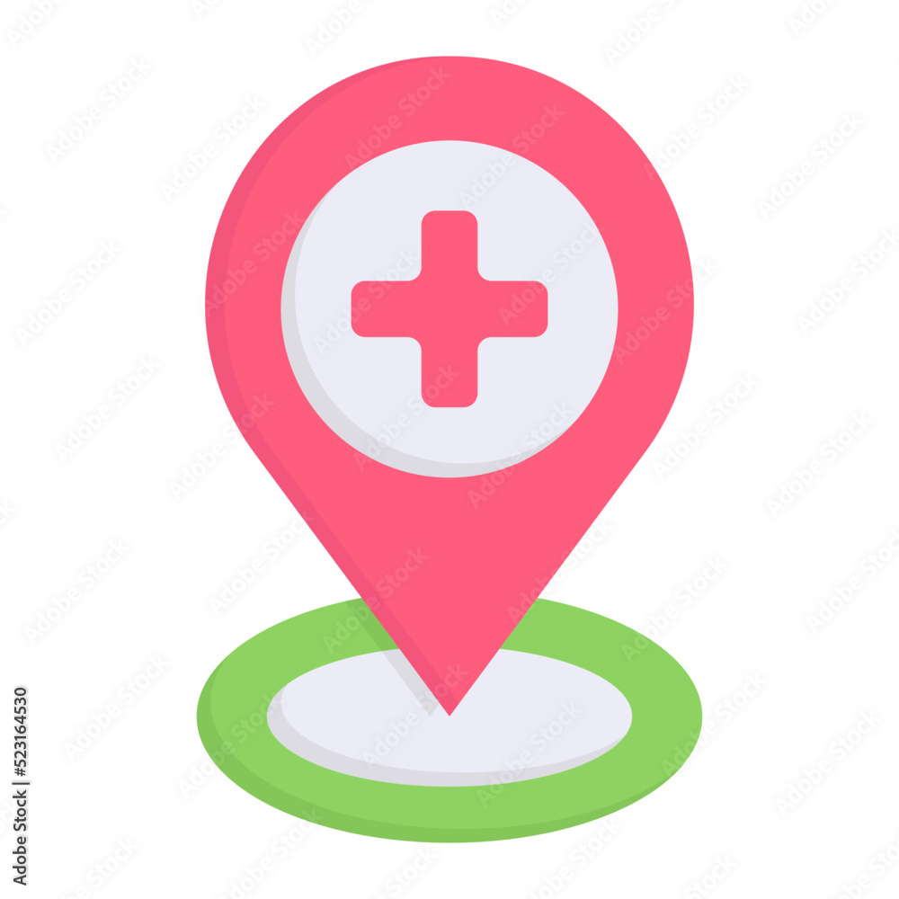 Obraz premium pin flat icon