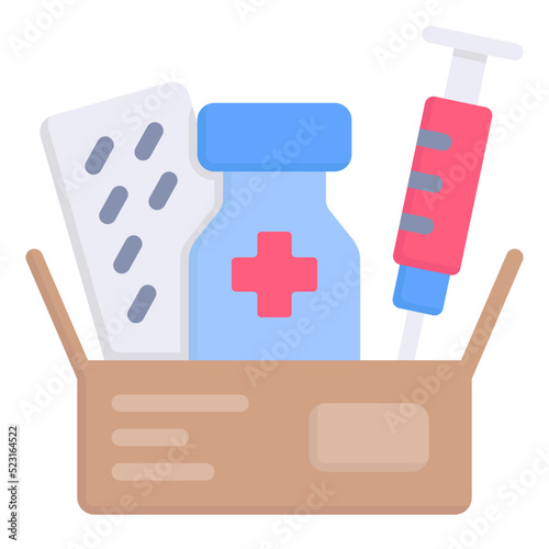 medicines flat icon