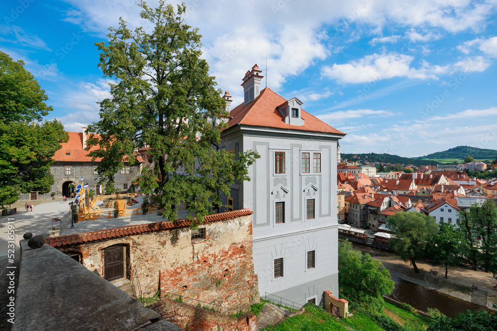 Beautiful view of the castle in Český Krumlov. Czech Republic.