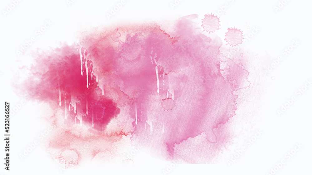 Abstract pink watercolor background on white paper - Watercolor background texture soft pink - abstract morning light