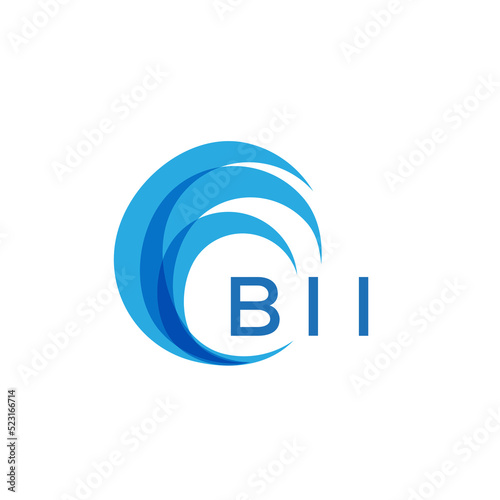 BII letter logo. BII blue image on white background. BII Monogram logo design for entrepreneur and business. . BII best icon.
