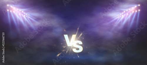 Fotografía Versus battle banner concept MMA, fight night, boxing and other competitions