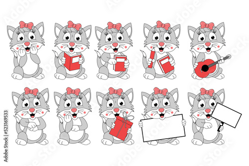 cute cat animal cartoon graphic