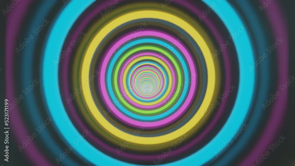 Colorful endless hypnotic loop effect, 4k 3D animation, trance mood Colorful endless hypnotic loop effect, 4k 3D animation, trance mood
