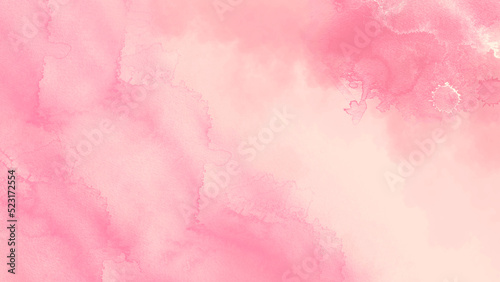 Abstract pink watercolor background, Abstract art background light pink and coral colors © Sukman
