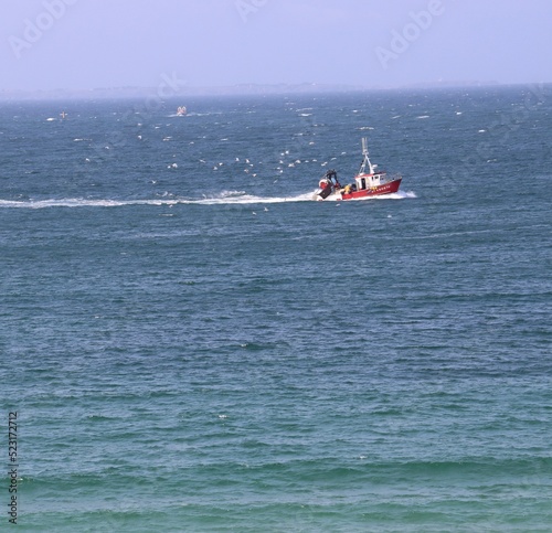 trawler boat coming back from fishing