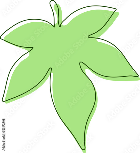 Leaf silhouette. Leaf of the tree stylized icon