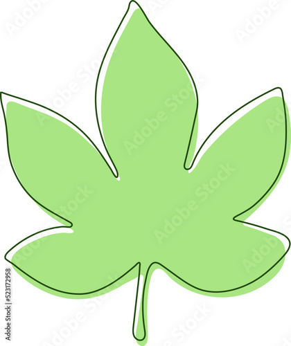 Leaf silhouette. Leaf of the tree stylized icon