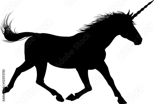 Unicorn mythical horse in s...