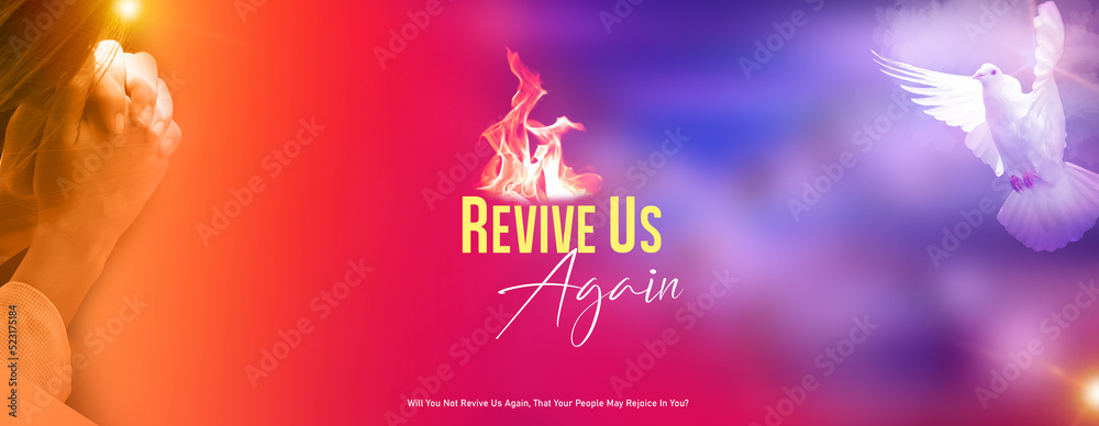 Revive Us Agian banner design for Church event or meeting, Colorful  abstract multi color gradient background Stock Photo | Adobe Stock