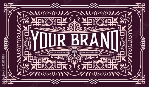 Western card with vintage style