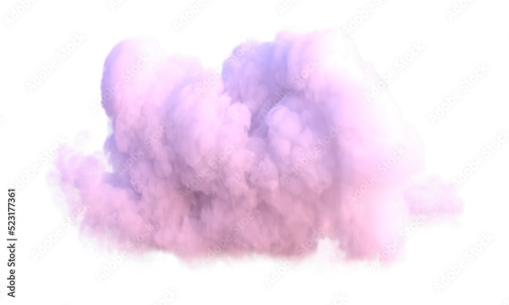 Realistic pink cloud.