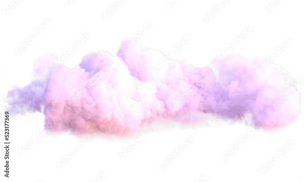 Realistic pink cloud. - obrazy, fototapety, plakaty 