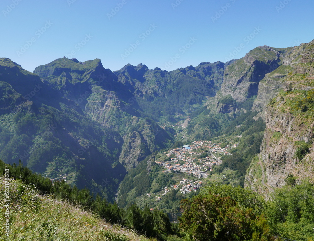 Curral das Freiras village in nuns valley on Madeira island, Portugal