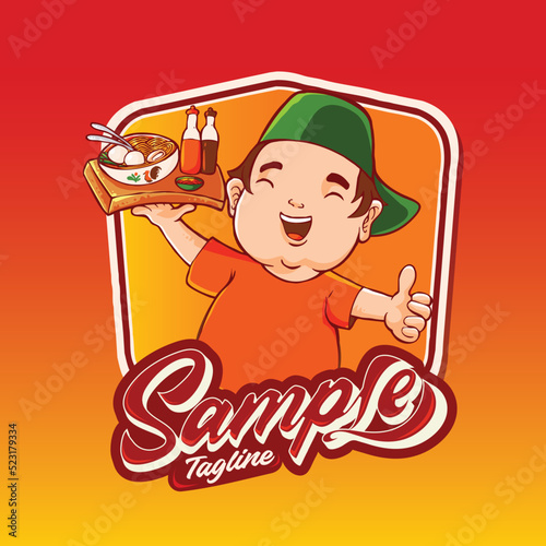 bakso indonesian food character mascot