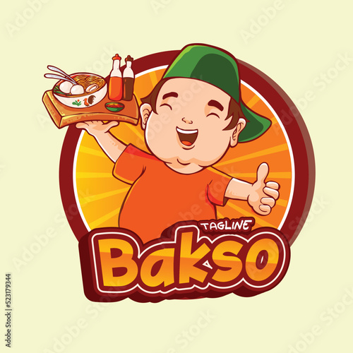 bakso indonesian food character mascot