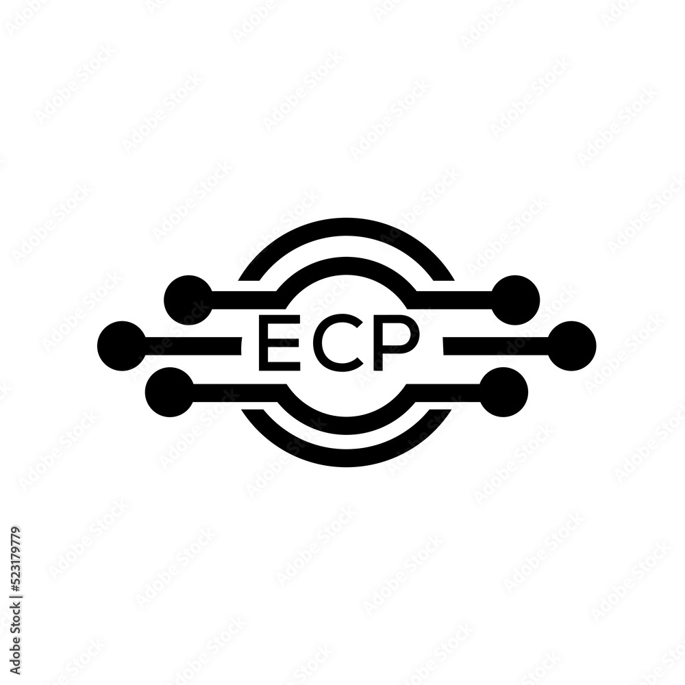 ECP letter logo. ECP best white background vector image. ECP Monogram