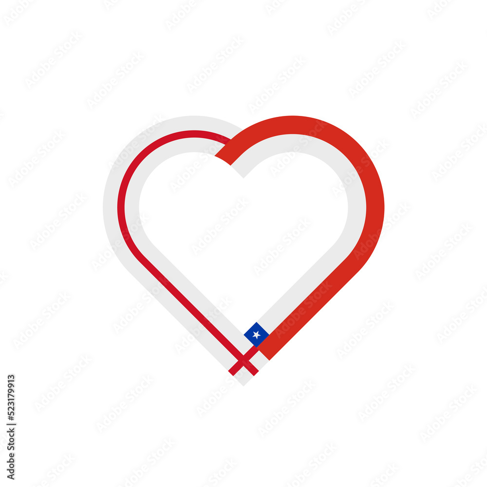 unity concept. heart ribbon icon of england and chile flags. vector illustration isolated on white background unity concept. heart ribbon icon of england and chile flags. vector illustration isolated on white background