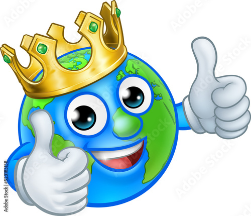 An earth globe world cartoo...