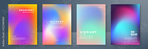 Abstract deep red and blue vibrant gradient colors backgrounds for fashion flyer, brochure design. Set of soft, bright gradient wallpaper for mobile apps, ui design, banner, poster