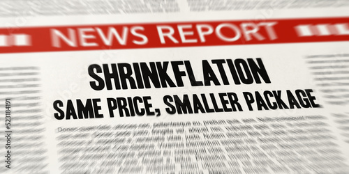Newspaper Headline - Shrinkflation