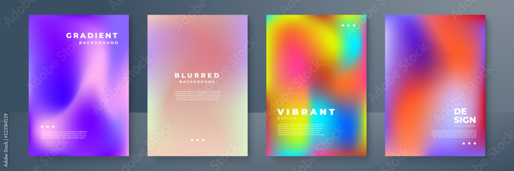 Abstract fluid gradient background vector. Minimalist style cover template with circle shapes, colorful and liquid color. Modern wallpaper design perfect for social media, idol poster, photo frame.