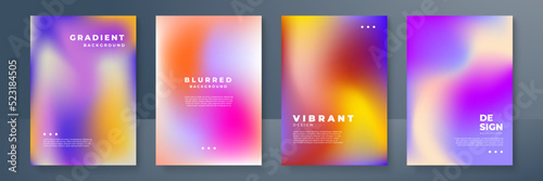 Abstract fluid gradient background vector. Minimalist style cover template with circle shapes, colorful and liquid color. Modern wallpaper design perfect for social media, idol poster, photo frame.