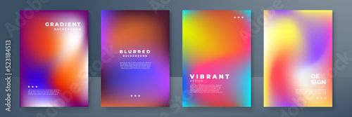 Abstract fluid gradient background vector. Minimalist style cover template with circle shapes, colorful and liquid color. Modern wallpaper design perfect for social media, idol poster, photo frame.
