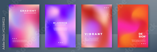 Abstract fluid gradient background vector. Minimalist style cover template with circle shapes, colorful and liquid color. Modern wallpaper design perfect for social media, idol poster, photo frame.