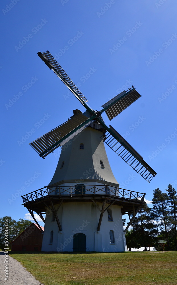 Historical Wind Mill in the Village Sprengel, Lower Saxony