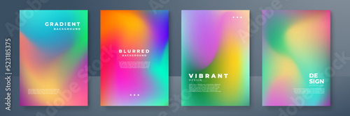 Abstract blurred pattern texture book brochure poster cover gradient template vector set © Badr Warrior