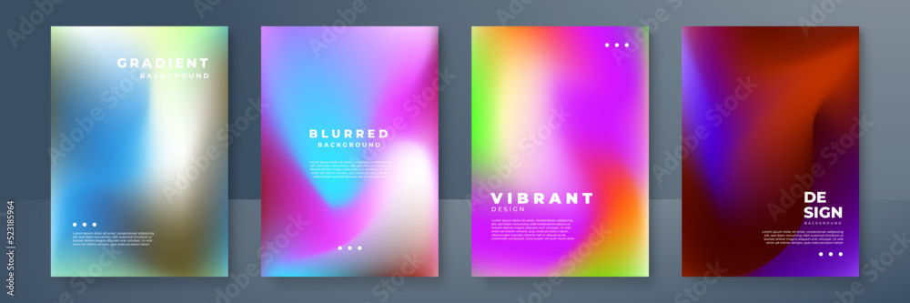 Minimal covers design. Cool gradient colors. Geometric blurred gradients. Vector illustration. Minimal covers design. Cool gradient colors. Geometric blurred gradients. Vector illustration.